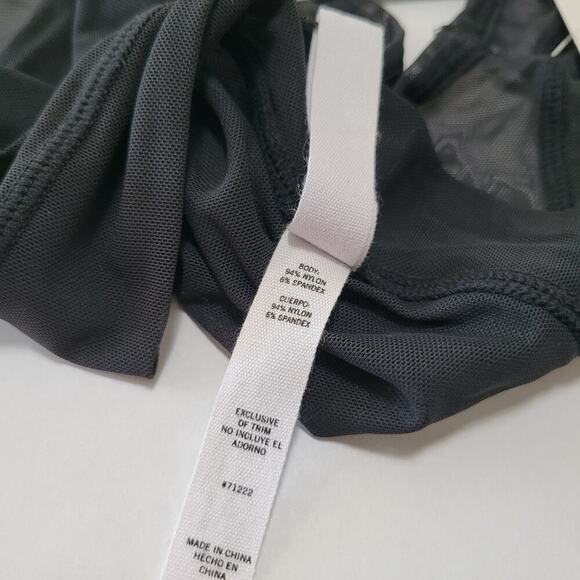 Steve Madden Women's Mesh High-Leg Bikini Underwear SM11875 Black NWT Small - Picture 6 of 6